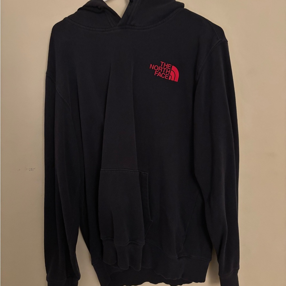 The North Face Black Pullover with Red Logo
